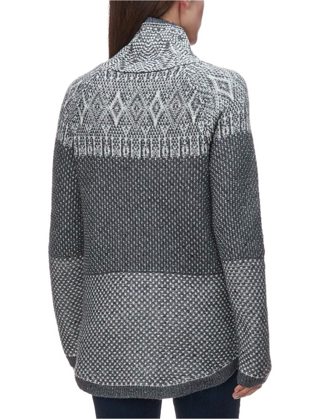 Woolrich lambwool blend Sienna cove Gray / White  Turtleneck Sweater M